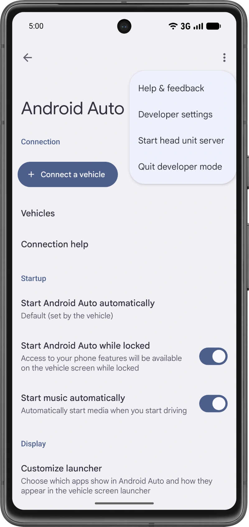 Start the head unit server