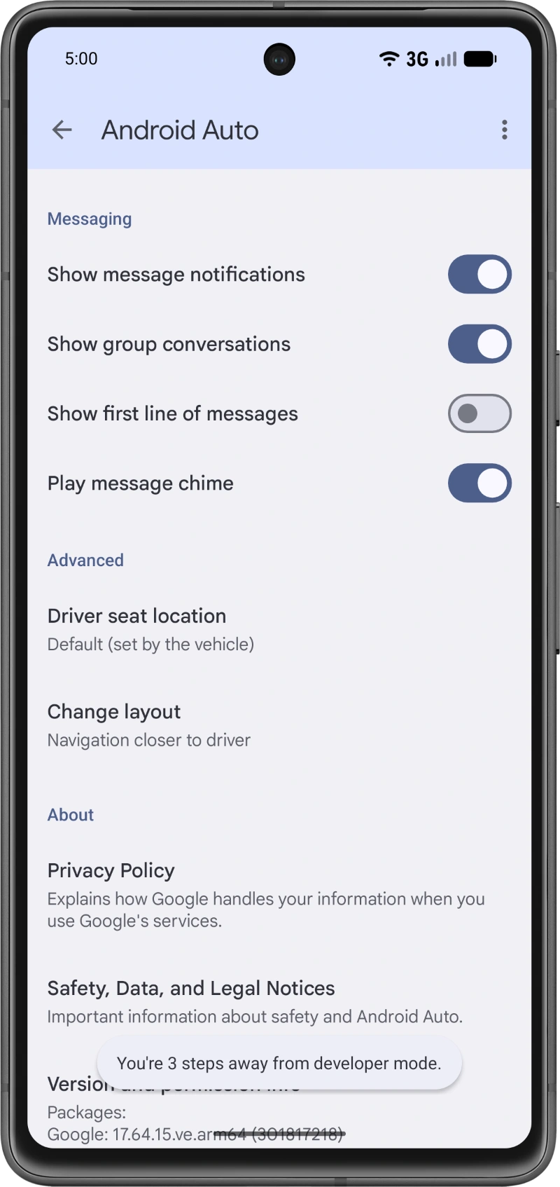 Enable developer mode