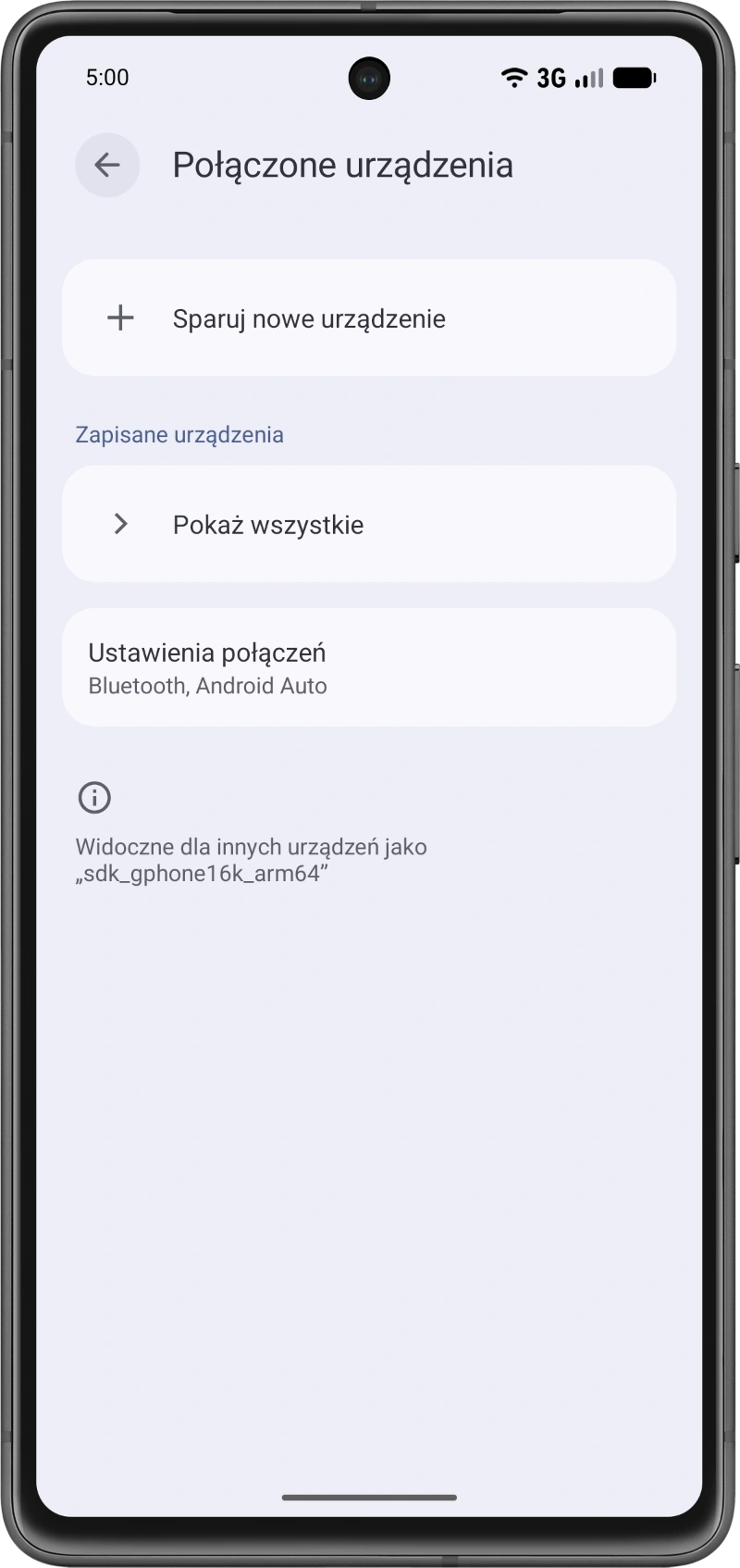 Otwórz Ustawienia połączeń