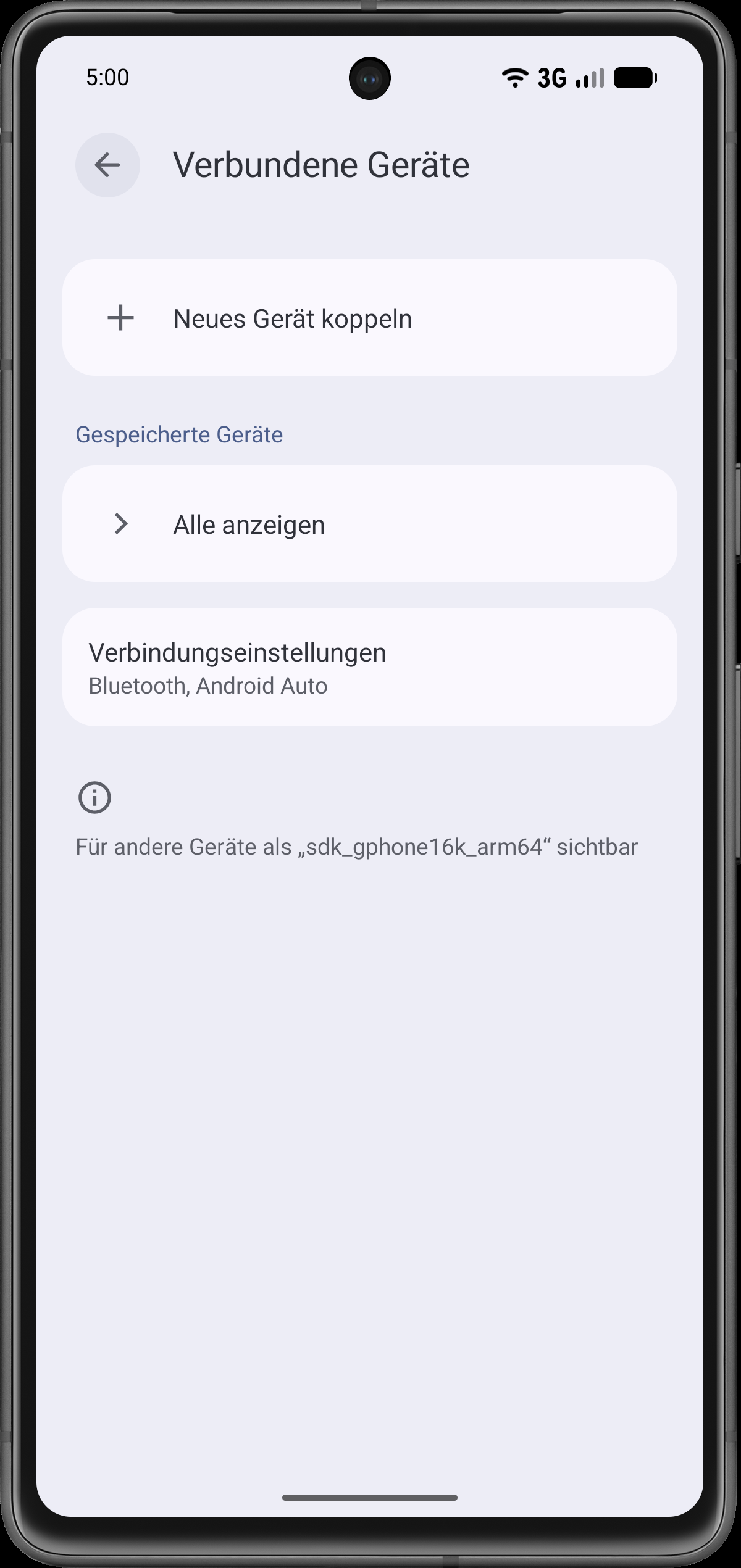 Verbindungseinstellungen öffnen