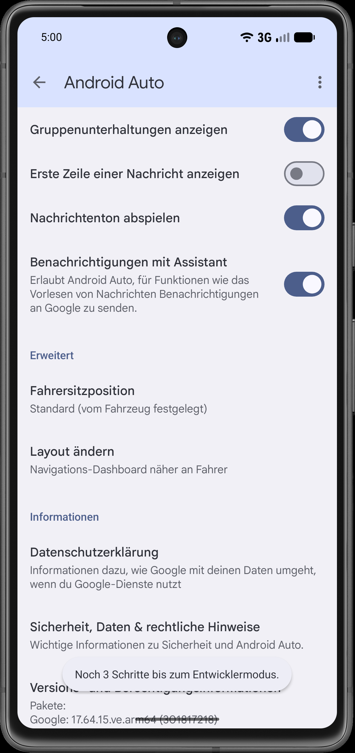 Entwicklermodus aktivieren