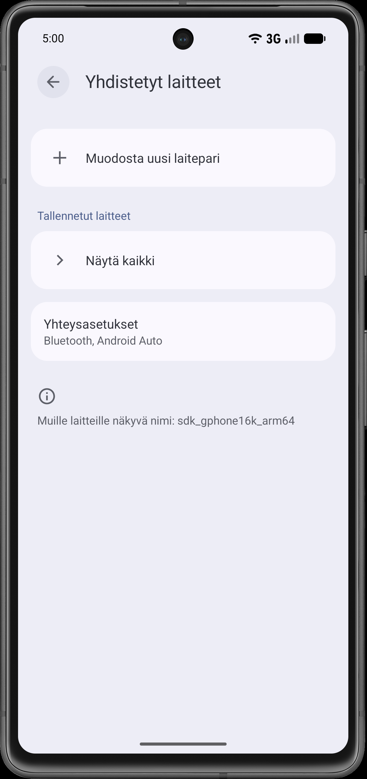 Avaa Yhteysasetukset