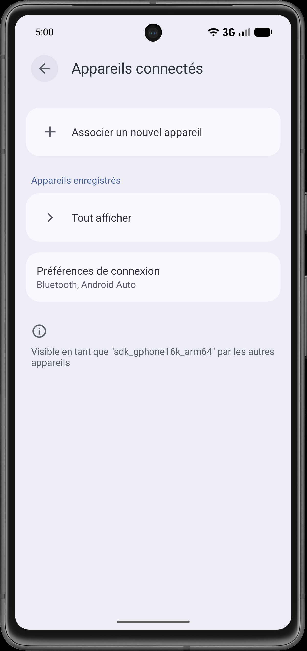 Ouvrir Préférences de connexion