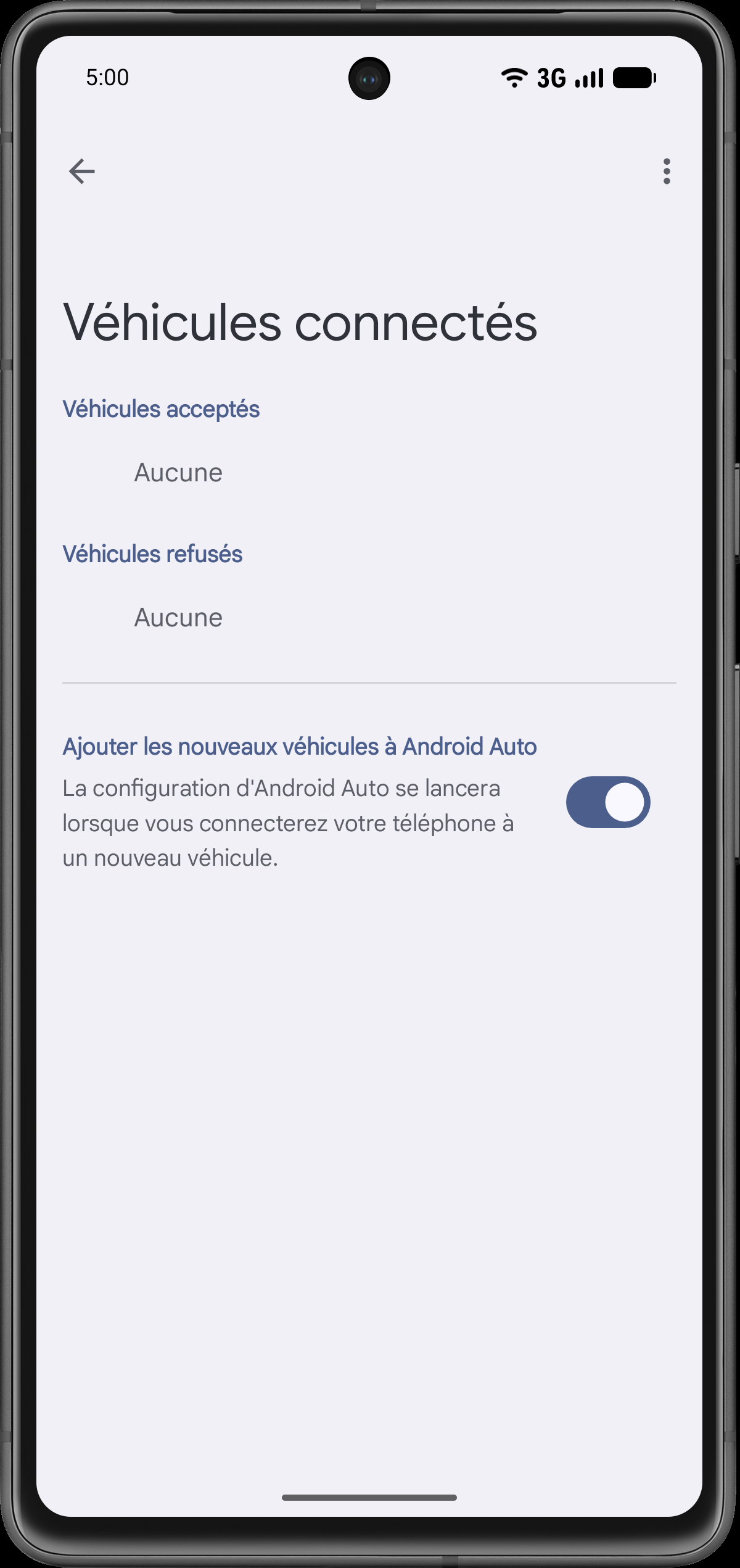 Autoriser les nouveaux véhicules
