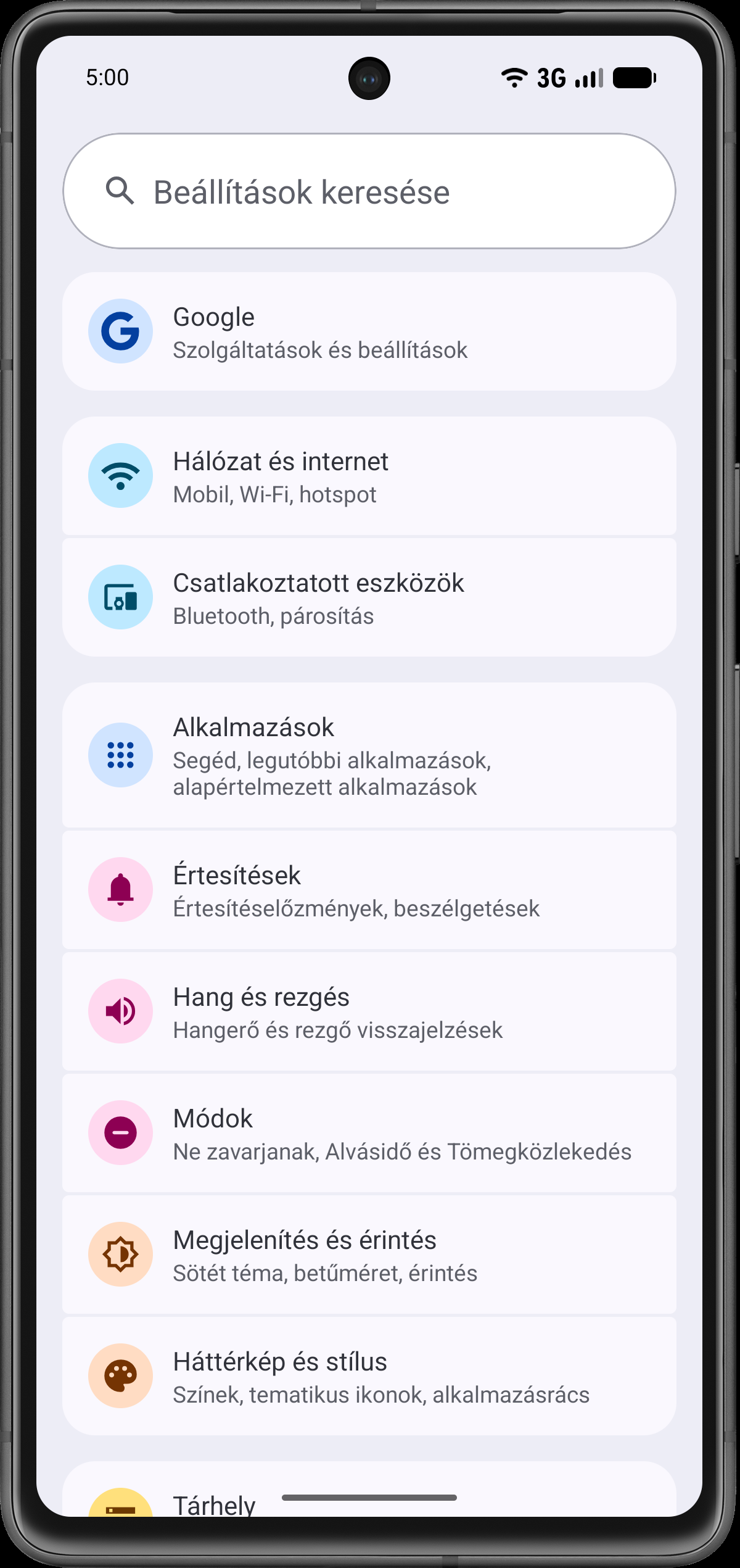 Csatlakoztatott eszközök kiválasztása