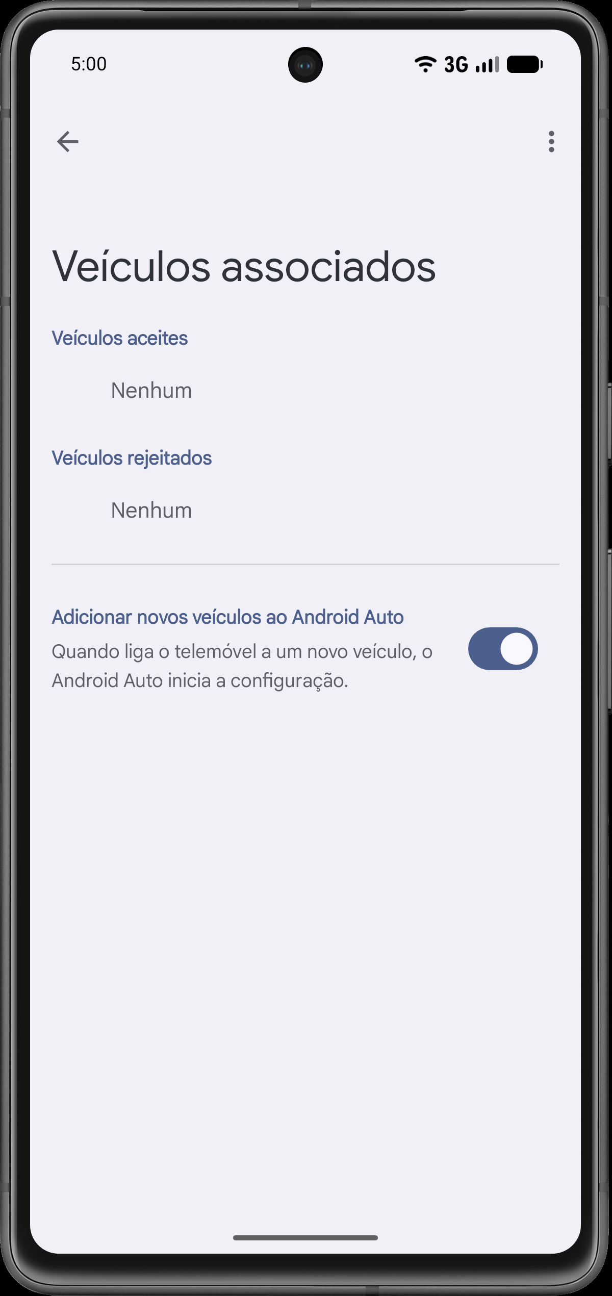 Permita novos veículos