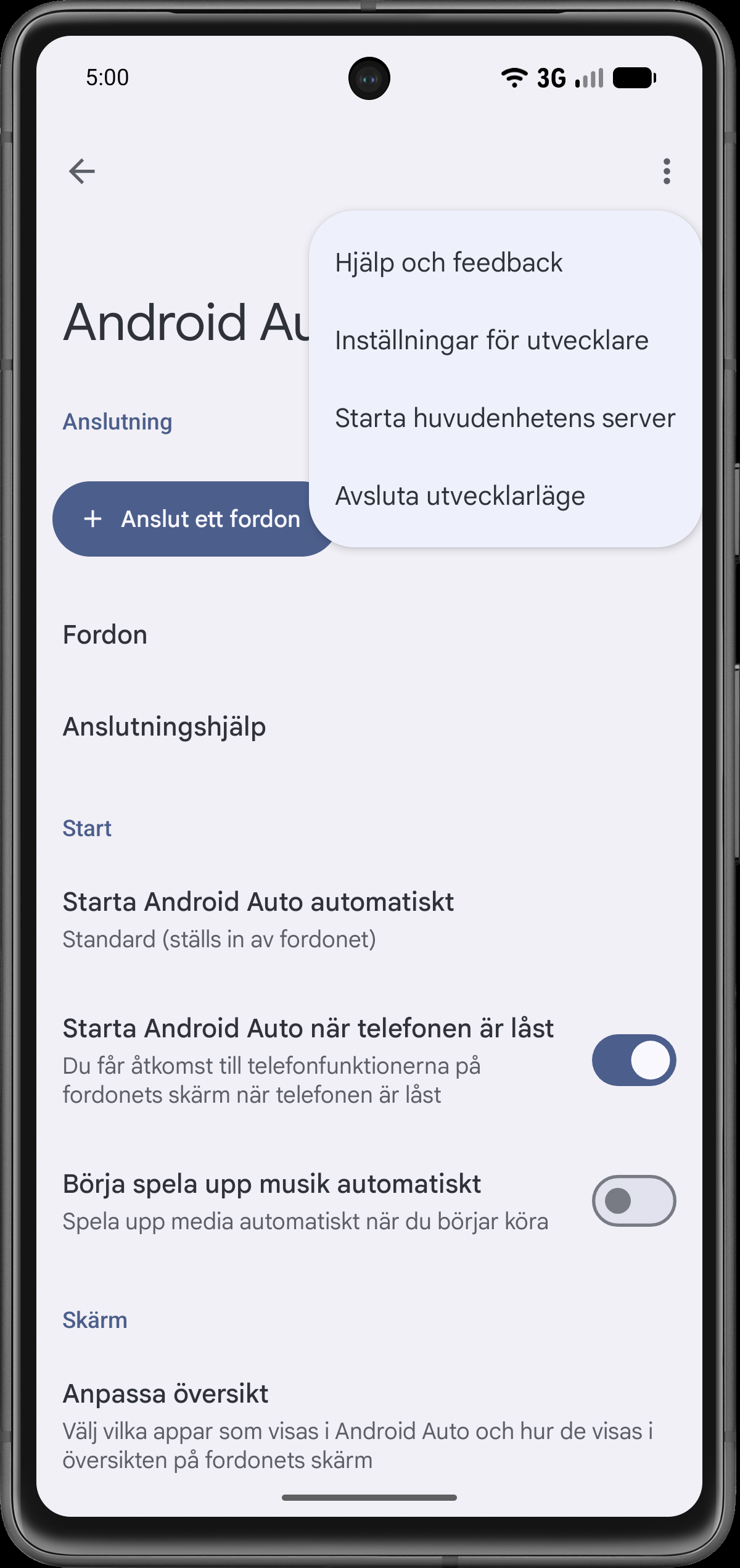 Starta huvudenhetens server